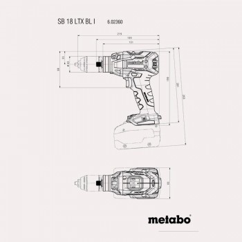 TALADRO-PERCUTOR METABO SB 18 LTX BL I 18v 5.2Ah