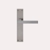 JUEGO MANIVELAS CON PLACA ACERO INOX 7006