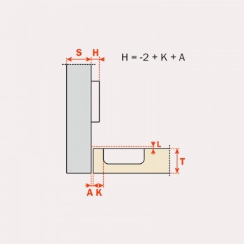 BISAGRA SALICE S700 SIL+ 110º C17 TITAN