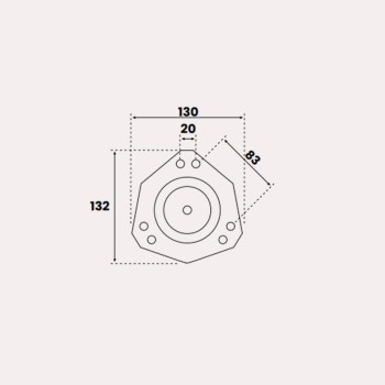 PATA MESA 710/740 CROMADO MATE RAL 9006