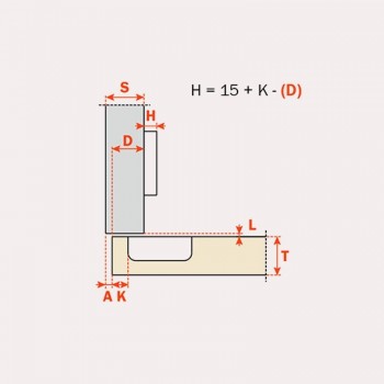 FRONTISSA SALICE PUSH 110º RECTA