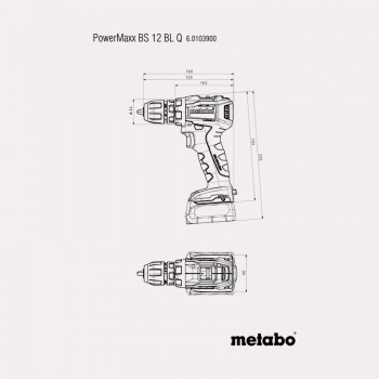 TREPANT-COLLADOR METABO BS 12 BL Quick 12v 2.0Ah