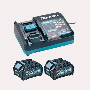 KIT MAKITA FUENTE ALIMENTACIÓN XGT (2 BATERÍAS 2,5Ah + CARGADOR RÁPIDO)