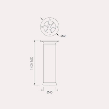 PATA MUEBLE REDONDA PT14