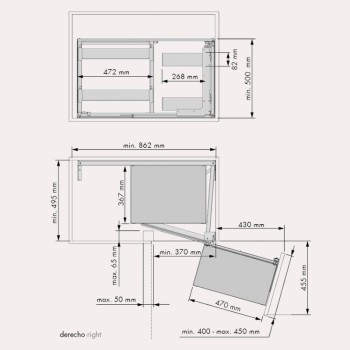 BASTIDOR EXTRAÏBLE ARTICULAT DE LA GAMMA NOVA FLAT