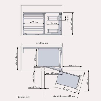 BASTIDOR EXTRAÏBLE ARTICULAT DE LA GAMMA FLAT
