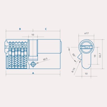 CILINDRO DE SEGURIDAD DS15 EZCURRA