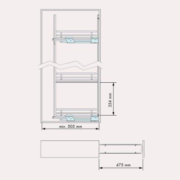COLUMNA EXTRAÏBLE AMPOLLER DE LA GAMMA FLAT
