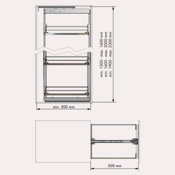 KIT BASTIDOR COLUMNA EXTRAÏBLE COMPACT