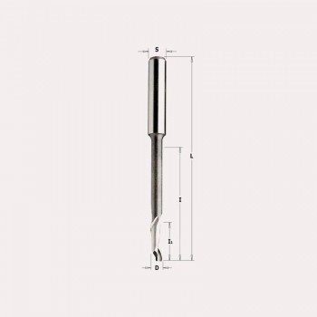 FRESES DE TALL HELICOIDAL PER ALUMINI I PVC DE 1 TALL POSITIU, SÈRIE REBAIXADA