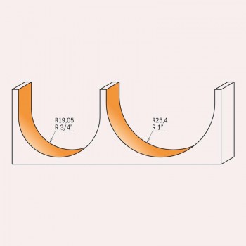 FRESES DE RADI CONVEX PER TAULONS, CALAIXOS I PORTES
