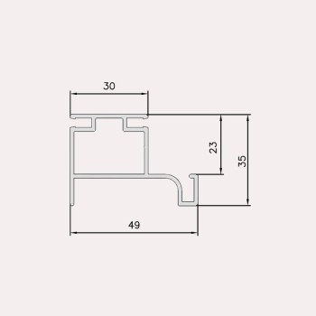 PERFIL GOLA INTERIOR VERTICAL LATERAL CORB 2,5 m