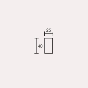 ROSETA RECTANGULAR MINIMAL 25X40 C/B VIRO