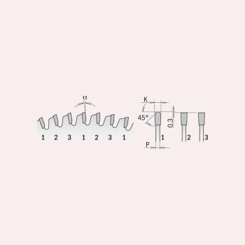SERRA CIRCULAR XTREME CMT 281 DE DENTS TRAPEZOIDALS NEGATIUS