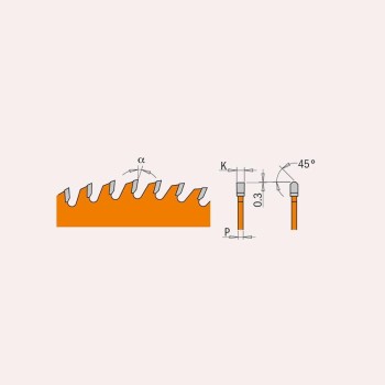 SIERRA CIRCULAR CMT 281 DE DIENTE TRAPEZOIDAL POSITIVO LÍNEA ORANGE