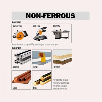 SIERRA CIRCULAR PARA MATERIALES NO FERROSOS, PVC Y LAMINADOS 296 CMT