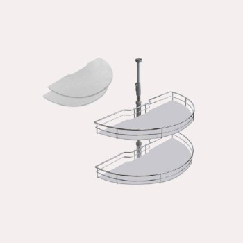 SET BASES P.S. PARA BANDEJAS SEMICIRCULARES DE 180º CON BARRA DE LA GAMA ECO