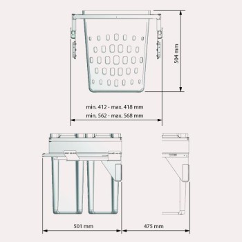 TOLVA DE ROPA EXTRAÍBLE GAMA COMPACT