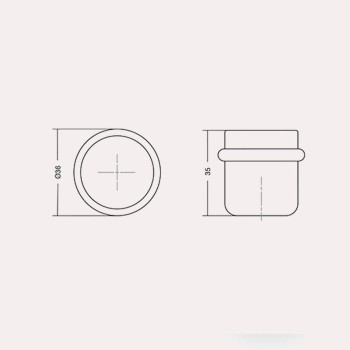 TOPE PARA PUERTA LUV 36x35mm