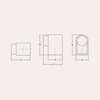 TOPALL DE PORTA CASEY 47x30mm